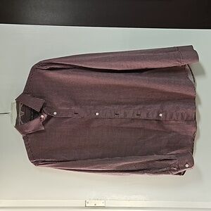 Maroon Slate & stone button-down shirt large